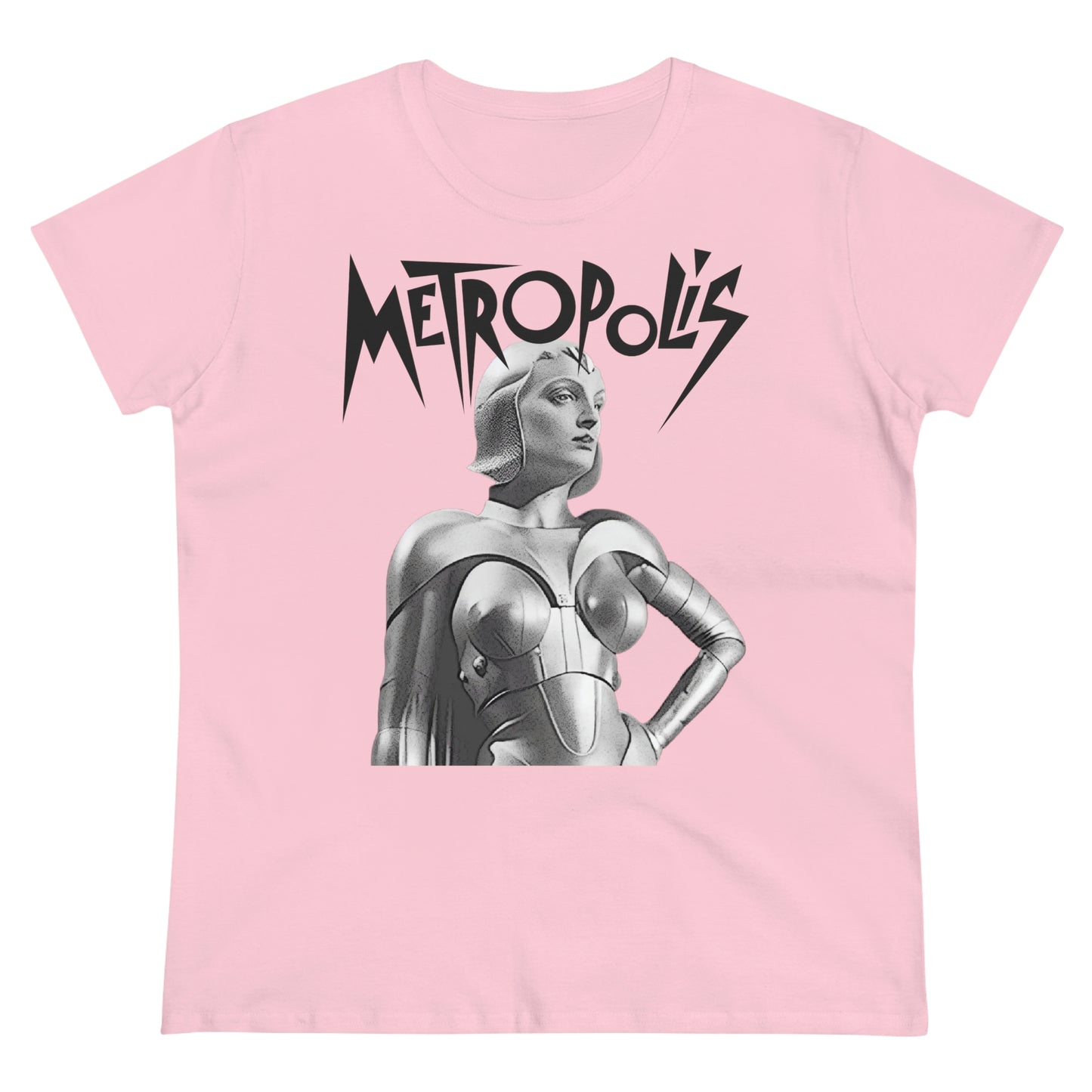 Metropolis science fiction classic movie vintage style ladies cotton tee.