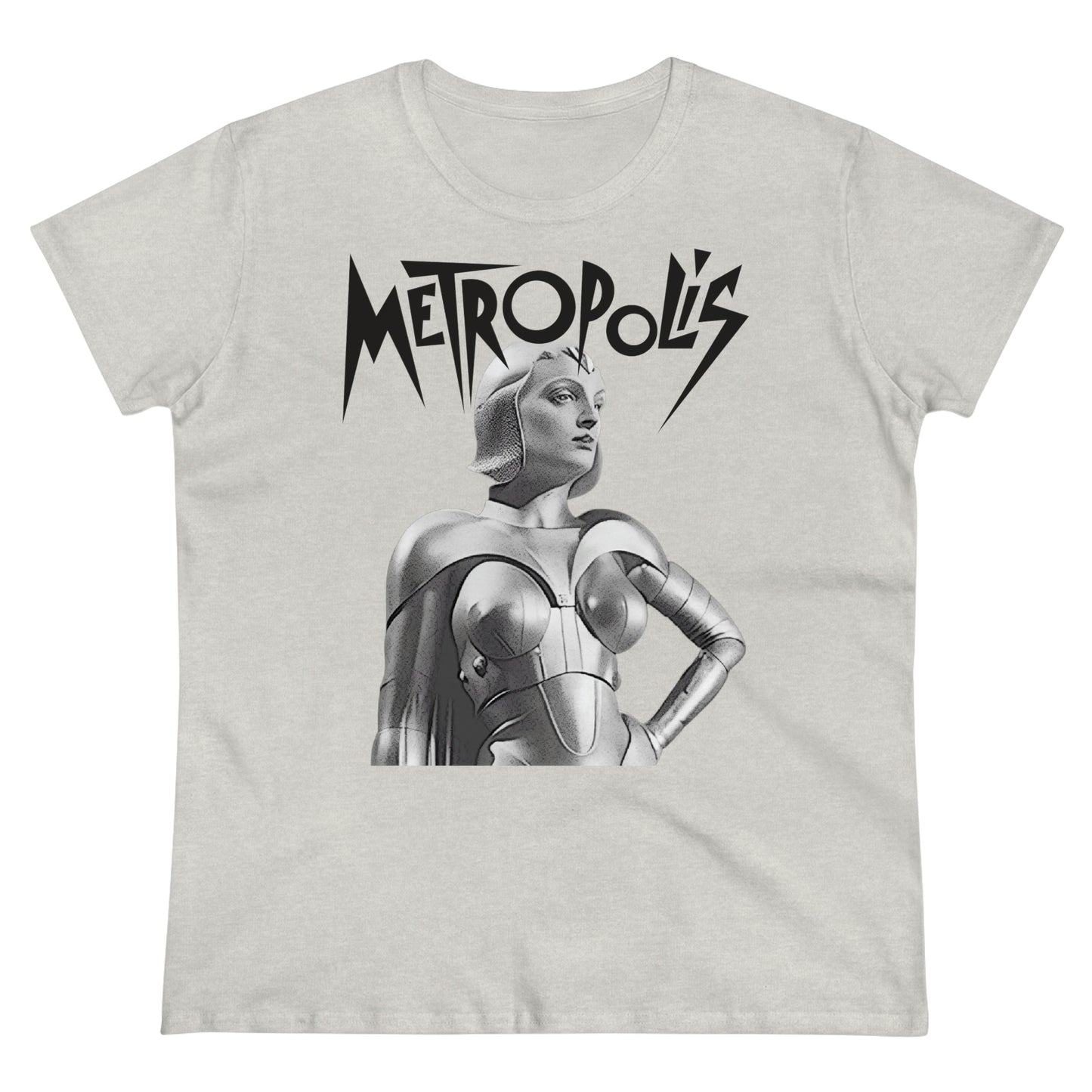 Metropolis science fiction classic movie vintage style ladies cotton tee.