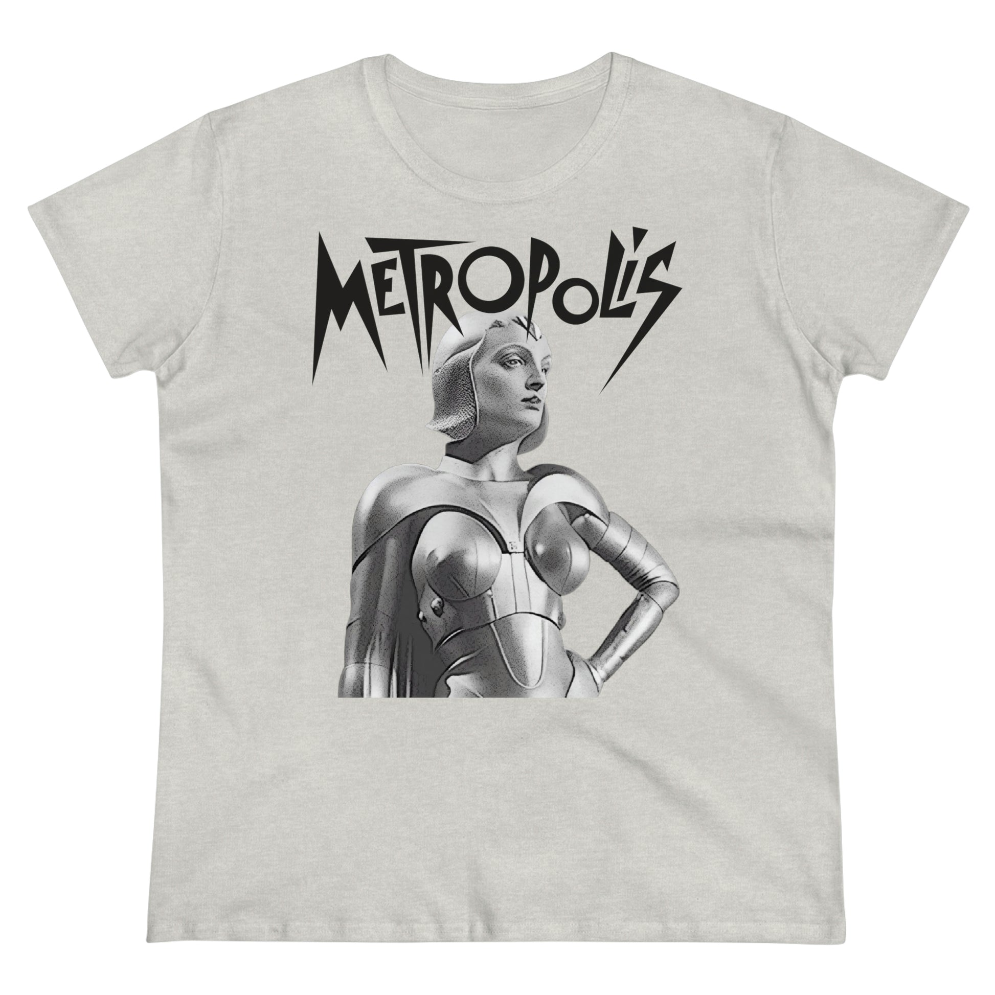 Metropolis science fiction classic movie vintage style ladies cotton tee.