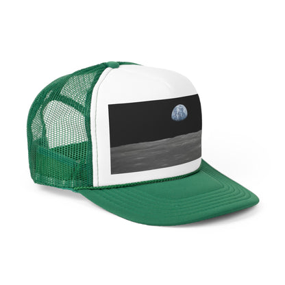 Apollo 8 Earthrise Trucker Cap, Famous Moon photo of earth taken by astronauts, baseball cap