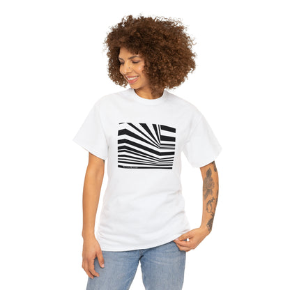 Abstract lines artwork Unisex Heavy Cotton Tee, science fiction, vintage sci-fi t-shirt, space odyssey adventure shirt