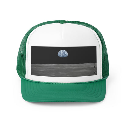 Apollo 8 Earthrise Trucker Cap, Famous Moon photo of earth taken by astronauts, baseball cap