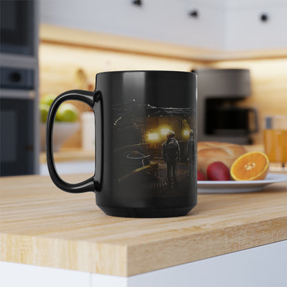 2001 space odyssey Fan Art Black Mug Large 15oz Monolith Coffee cup