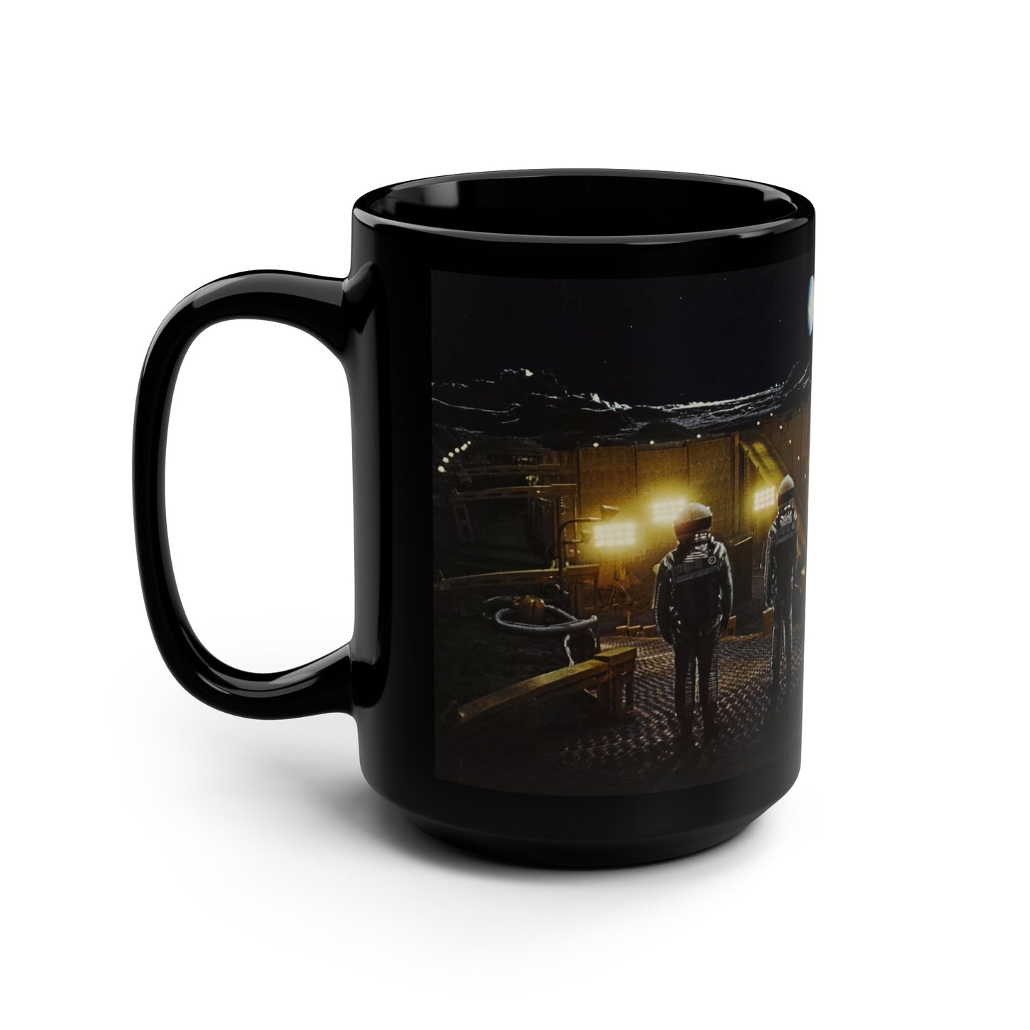 2001 space odyssey Fan Art Black Mug Large 15oz Monolith Coffee cup