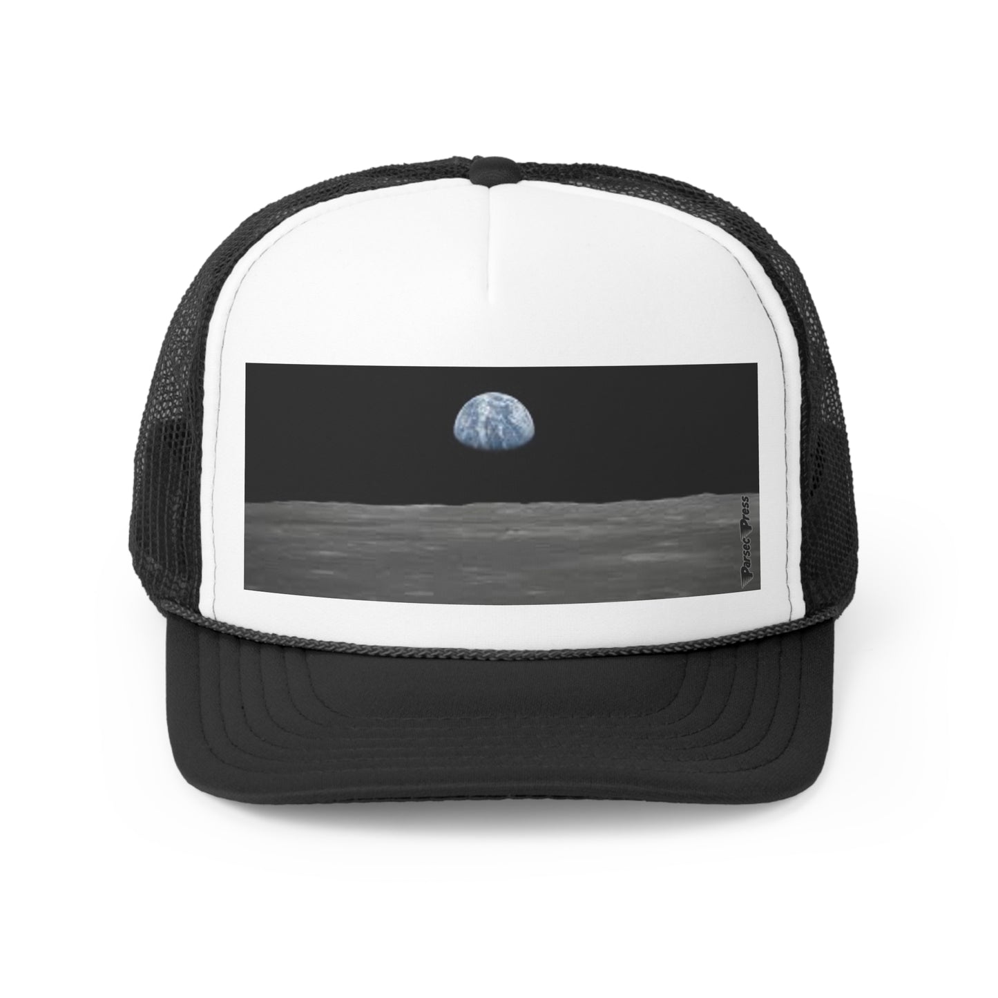 Apollo 8 Earthrise Trucker Cap, Famous Moon photo of earth taken by astronauts, baseball cap