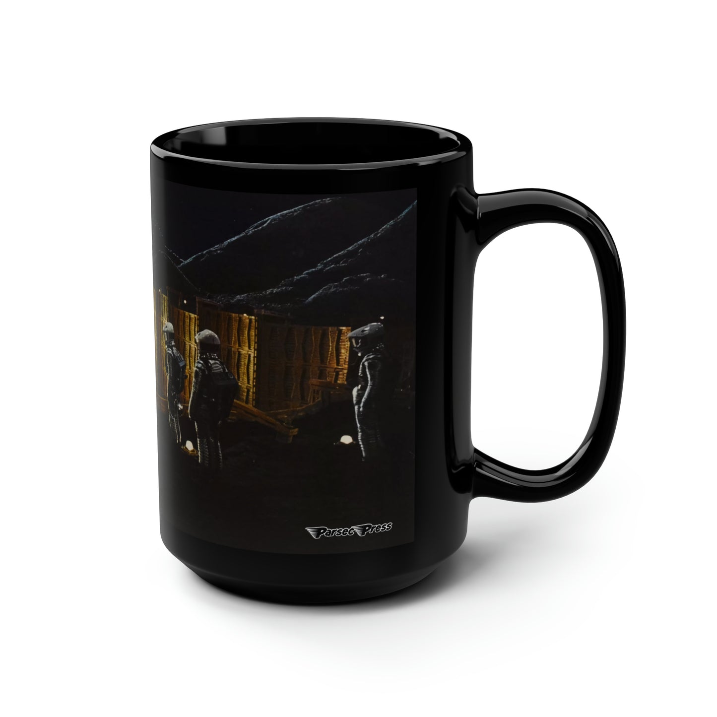 2001 space odyssey Fan Art Black Mug Large 15oz Monolith Coffee cup