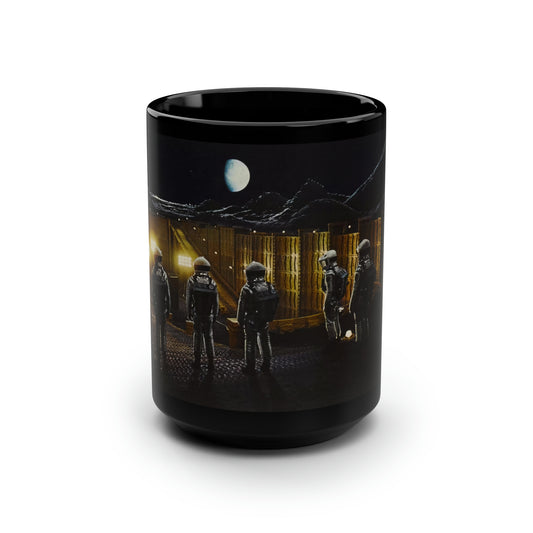 2001 space odyssey Fan Art Black Mug Large 15oz Monolith Coffee cup