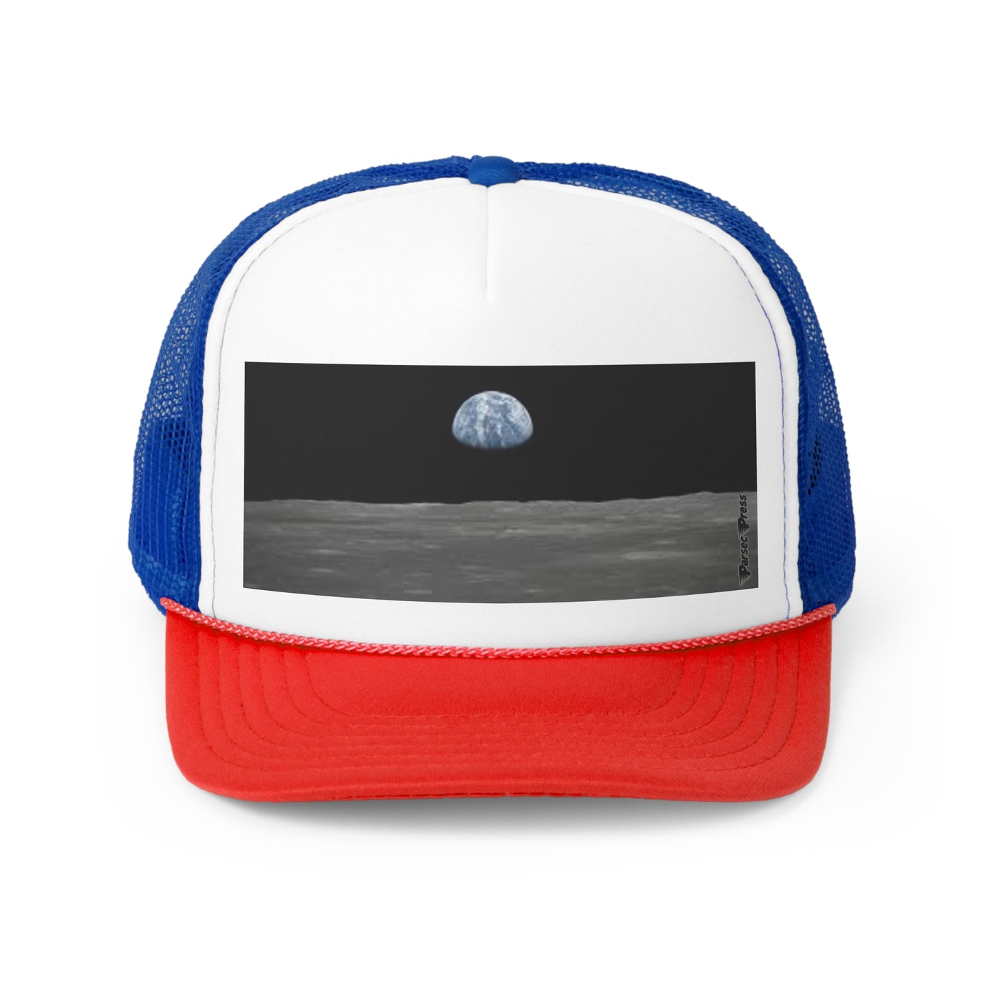 Apollo 8 Earthrise Trucker Cap, Famous Moon photo of earth taken by astronauts, baseball cap