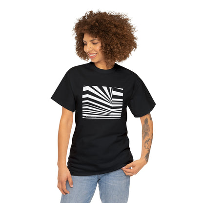 Abstract lines artwork Unisex Heavy Cotton Tee, science fiction, vintage sci-fi t-shirt, space odyssey adventure shirt