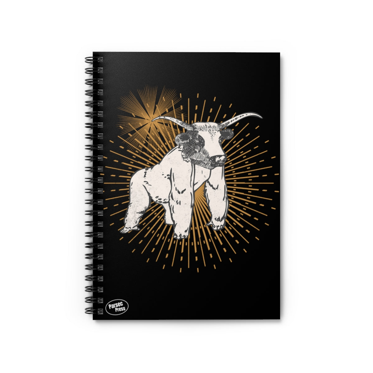 Gorilla Bull Run custom Abstract mashup - Spiral Notebook - Ruled Line