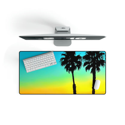 Mouse pad Sunset Beach Socal Lifestyle LARGE computer Gaming Computer Desk Mat, sunset palm trees summer ocean beach