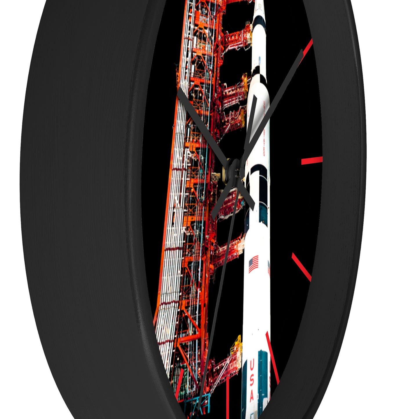 NASA Apollo Rocket Launch Wall Clock, Space Exploration Celebration, Cool Control Room Style