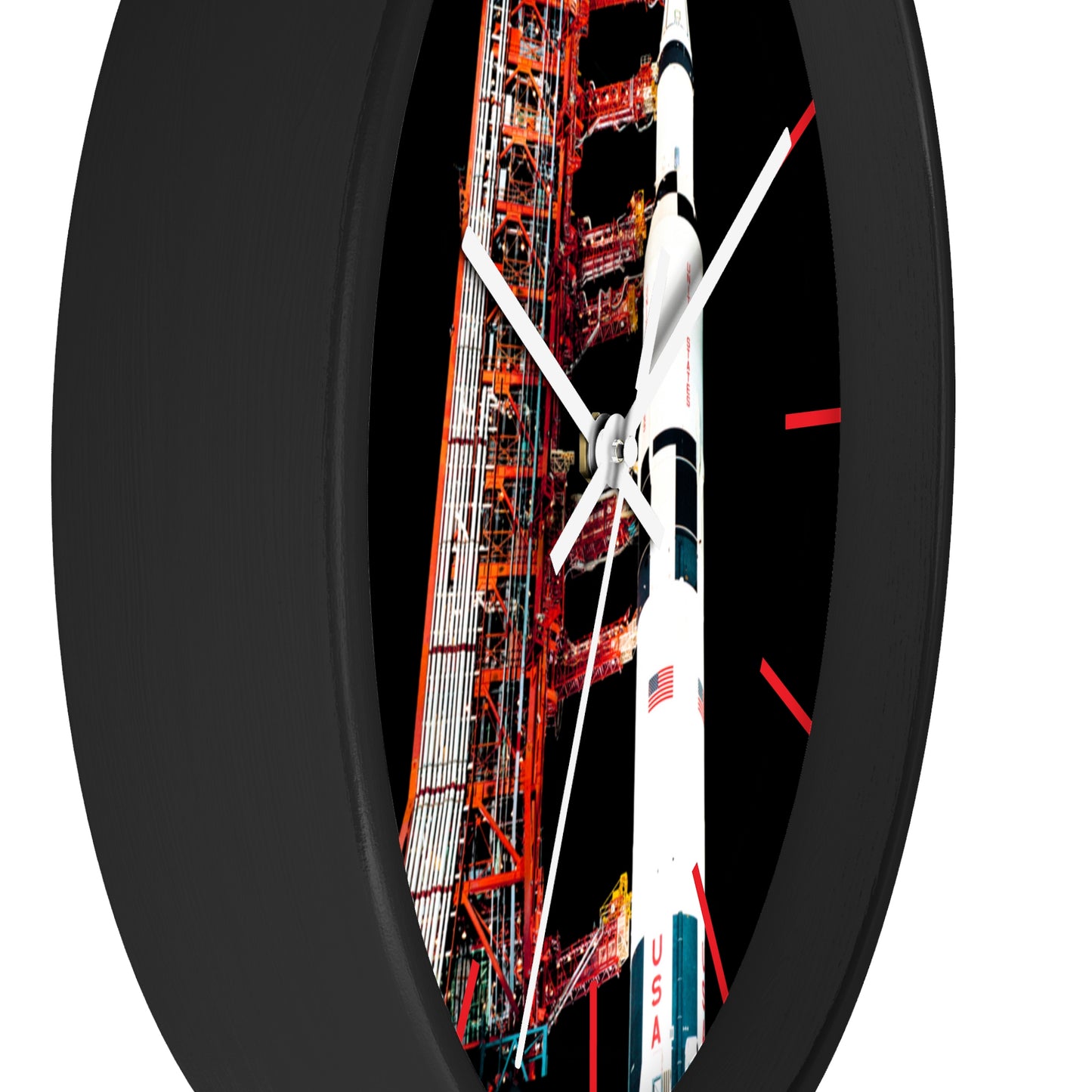 NASA Apollo Rocket Launch Wall Clock, Space Exploration Celebration, Cool Control Room Style