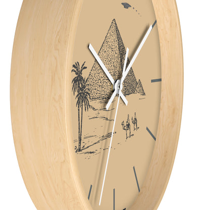 Pyramid Timepiece UFO Wall Clock, Egypt ancient wonders, ancient alien theory, 10 inch wall clock