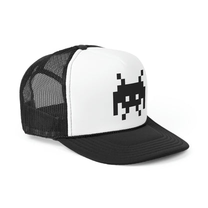 Alien Invader Retro Video Game character hat - unisex Trucker Cap