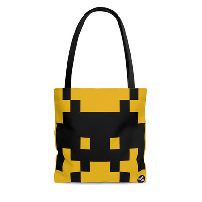 Space Alien Invader 8 bit Retro Video Game character Tote Bag