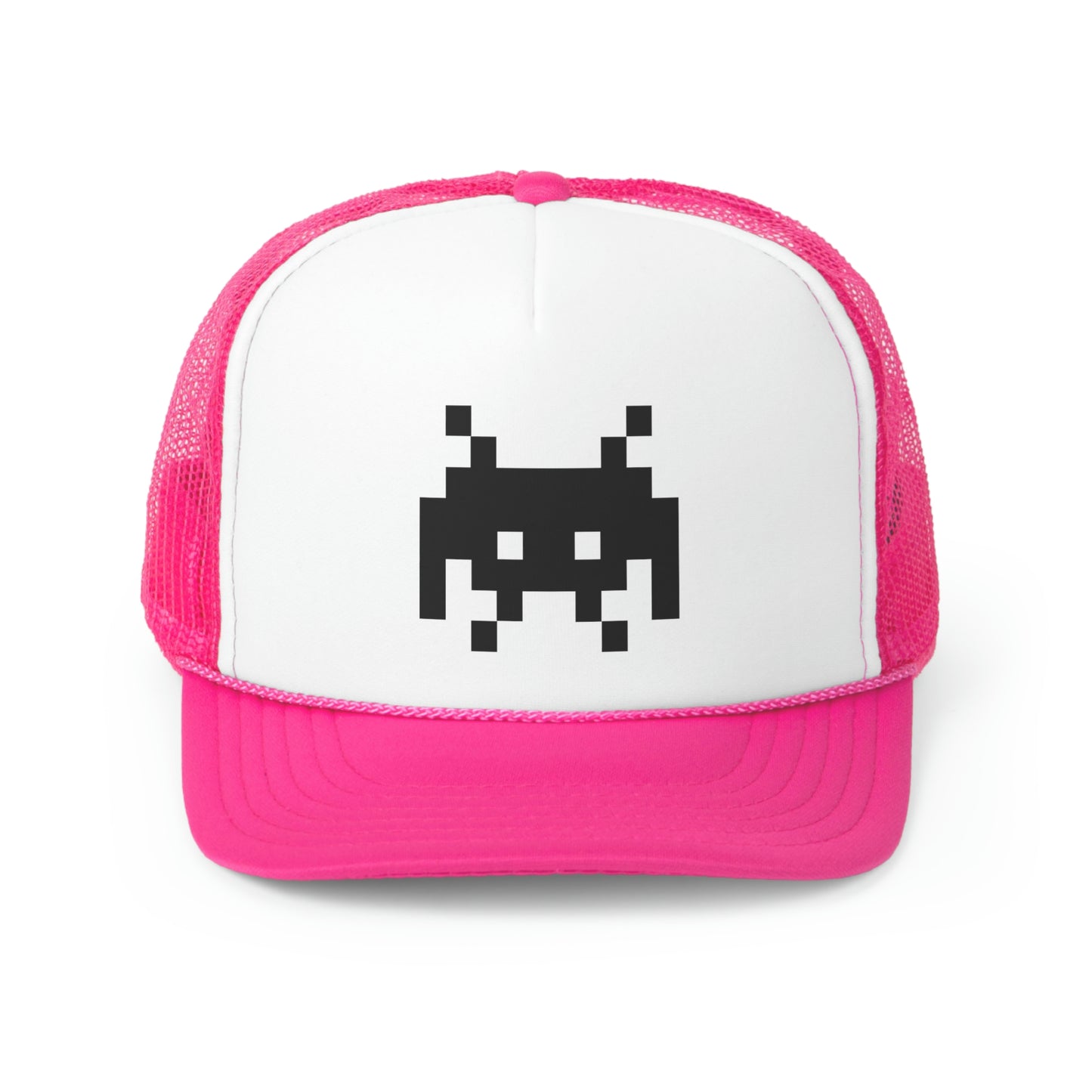 Alien Invader Retro Video Game character hat - unisex Trucker Cap