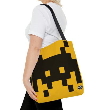 Space Alien Invader 8 bit Retro Video Game character Tote Bag