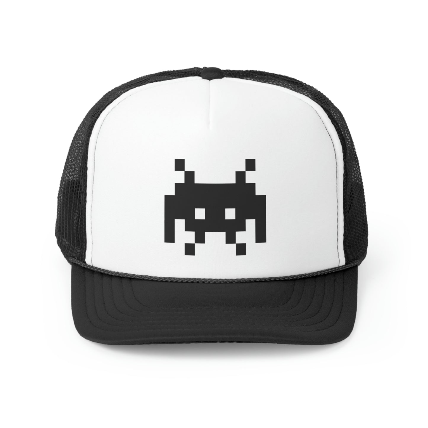 Alien Invader Retro Video Game character hat - unisex Trucker Cap