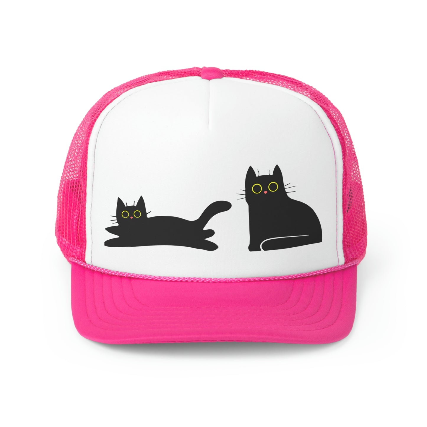 cute cats on hats, wear your cat on a Trucker Cap - cat lovers favorite hat