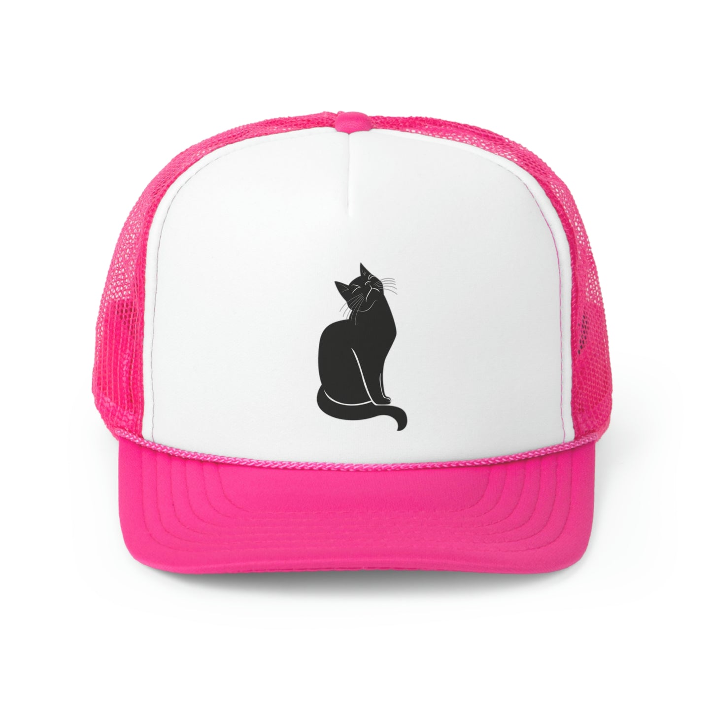 Black Cat on a Hat, Cute black cat hat - black cat Trucker Cap