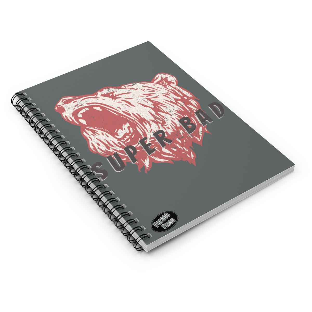 Super Bad Bear Vintage outdoor lover bad ass Spiral Notebook - Ruled Line