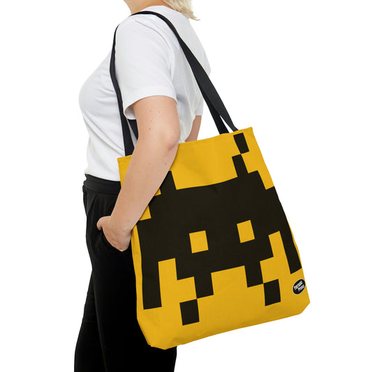 Space Alien Invader 8 bit Retro Video Game character Tote Bag