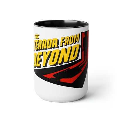 The Terror from Beyond Classic sci fi 1950's Monster Movie Two-Tone Coffee Mug, LARGE 15oz