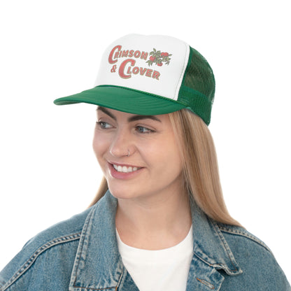 Crimson and Clover Classic Rocker Retro Trucker Cap