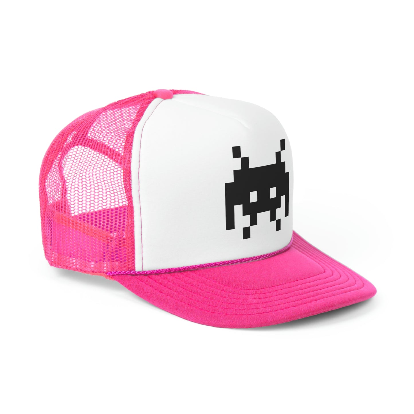 Alien Invader Retro Video Game character hat - unisex Trucker Cap