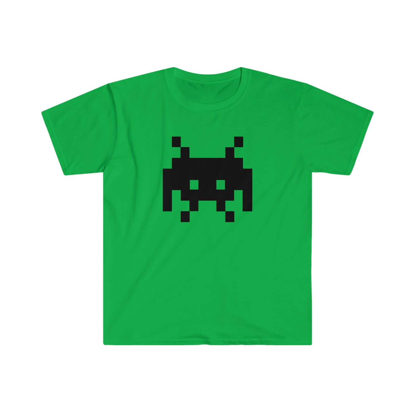 Alien Invader Retro Video Game character Unisex Softstyle T-Shirt