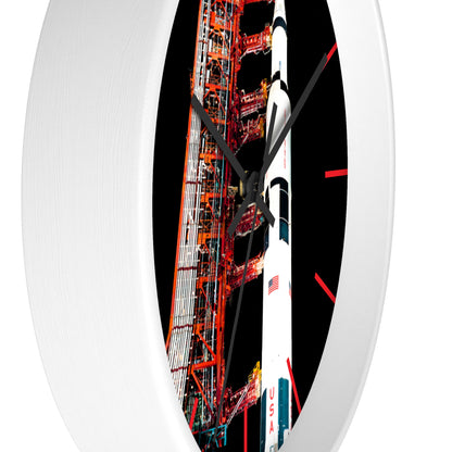 NASA Apollo Rocket Launch Wall Clock, Space Exploration Celebration, Cool Control Room Style