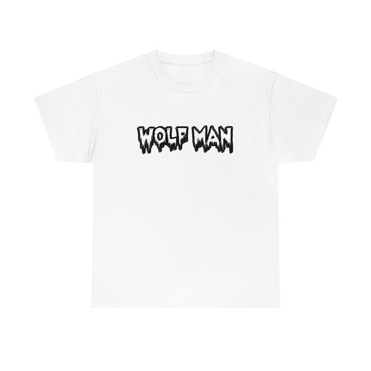 Wolf Man t shirt scary half man half wolf - are you the wolf man? Unisex Heavy Cotton Tee