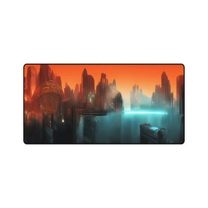 Mouse pad Futuristic science fiction style AI artwork, LARGE computer mouse pad, Gaming Computer Desk Mat, Blade Runner, Star Wars, original design