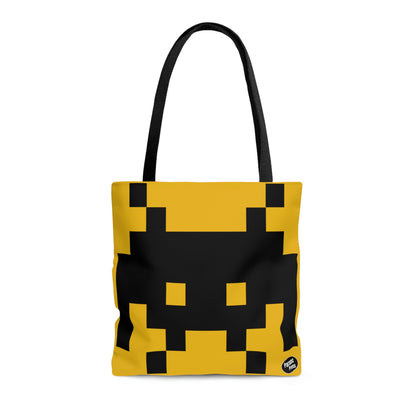 Space Alien Invader 8 bit Retro Video Game character Tote Bag