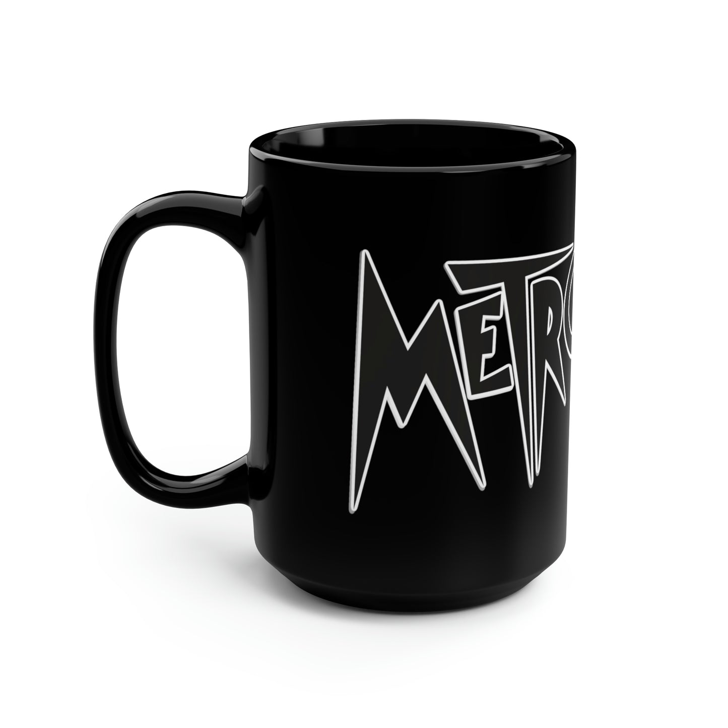 Metropolis mug science fiction machine Robot film of 1927, Classic sci-fi Ceramic Black Mug 15oz