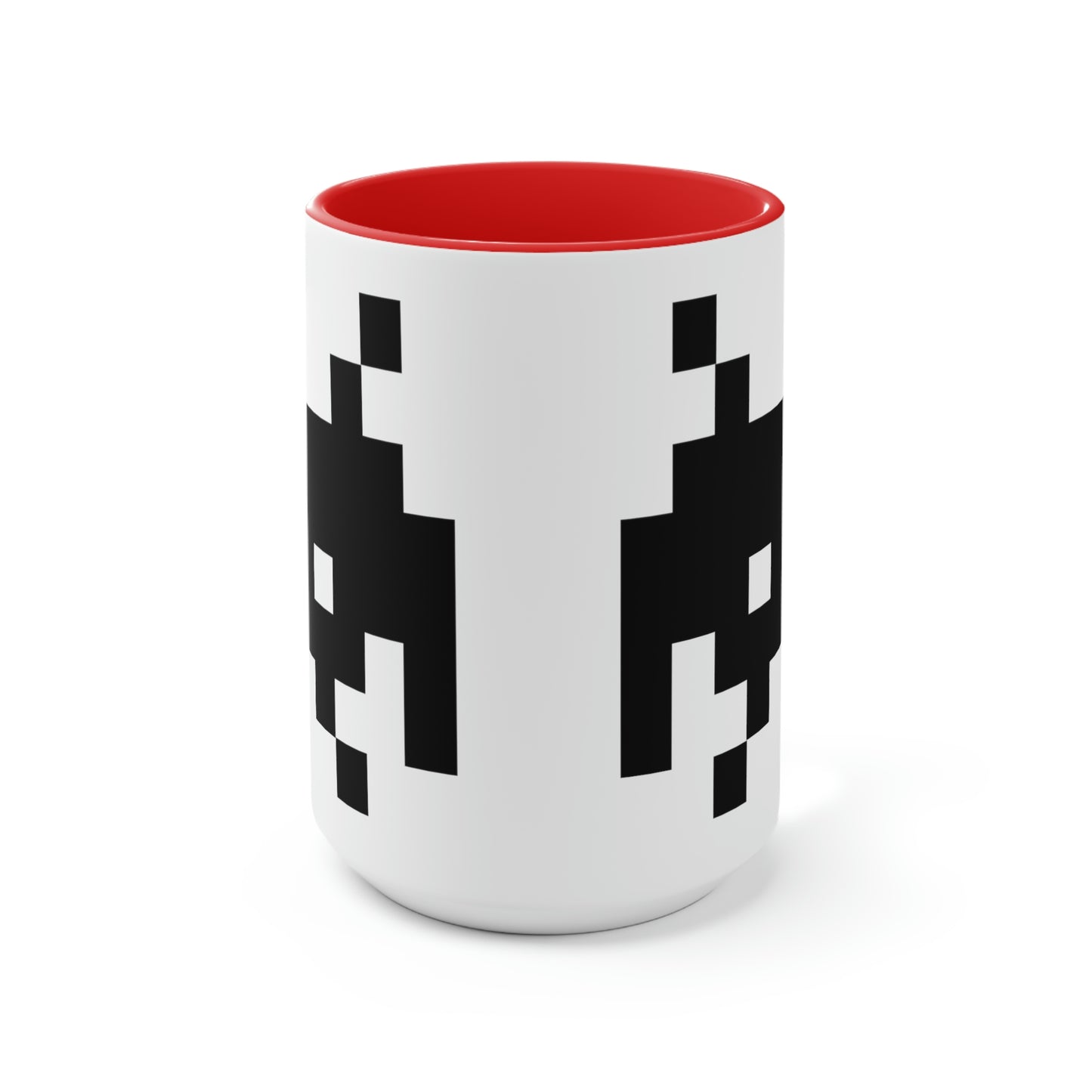 Alien Invader Retro Video Game character Two-Tone Coffee Mug, LARGE 15oz