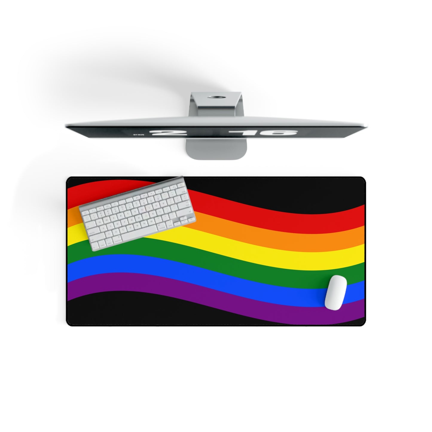 PRIDE Computer Mouse Pad Desk Mat, LBGTQ Proud Rainbow Colors