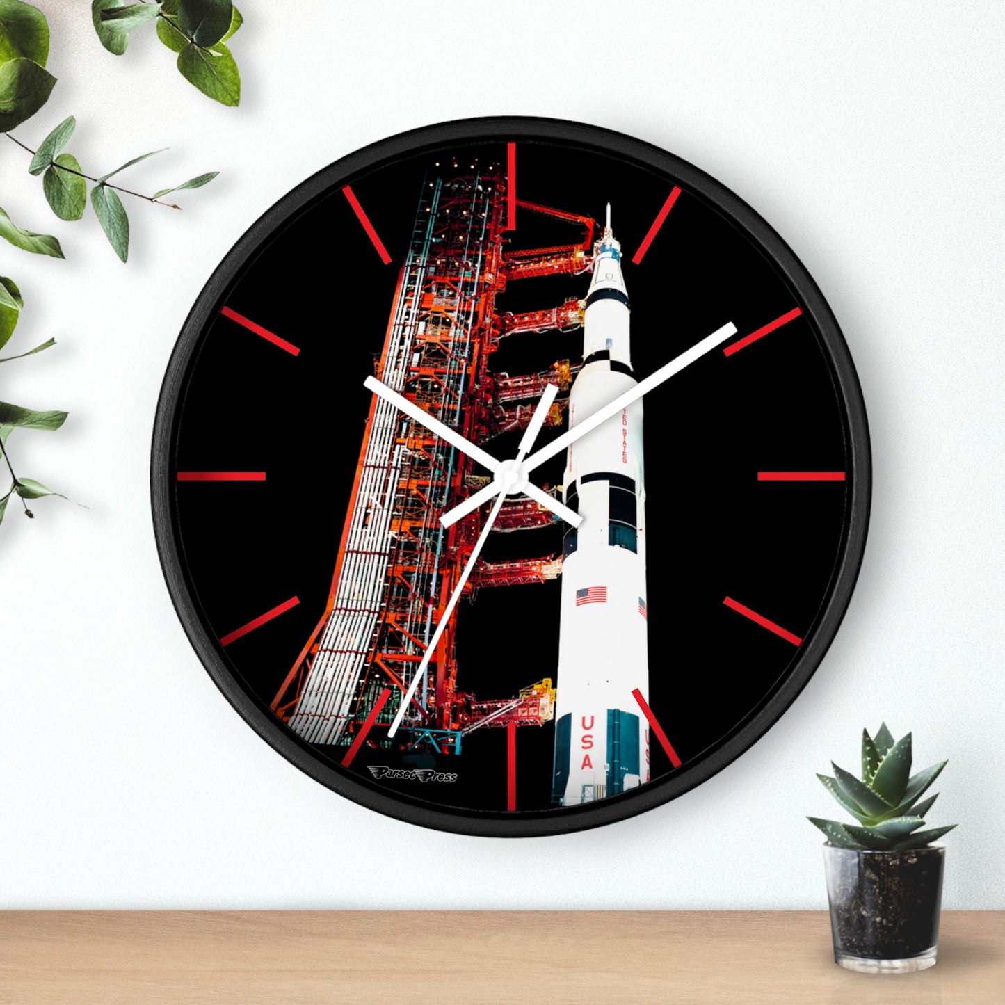 NASA Apollo Rocket Launch Wall Clock, Space Exploration Celebration, Cool Control Room Style