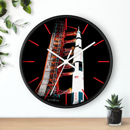 NASA Apollo Rocket Launch Wall Clock, Space Exploration Celebration, Cool Control Room Style