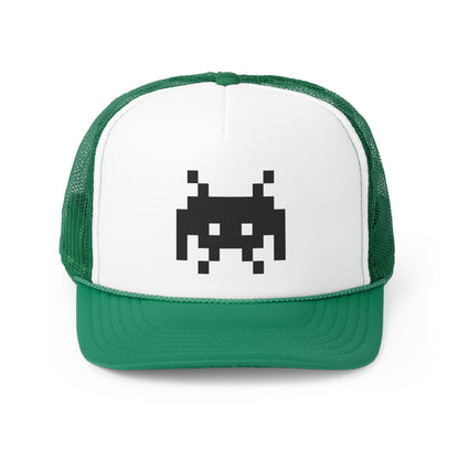 Alien Invader Retro Video Game character hat - unisex Trucker Cap