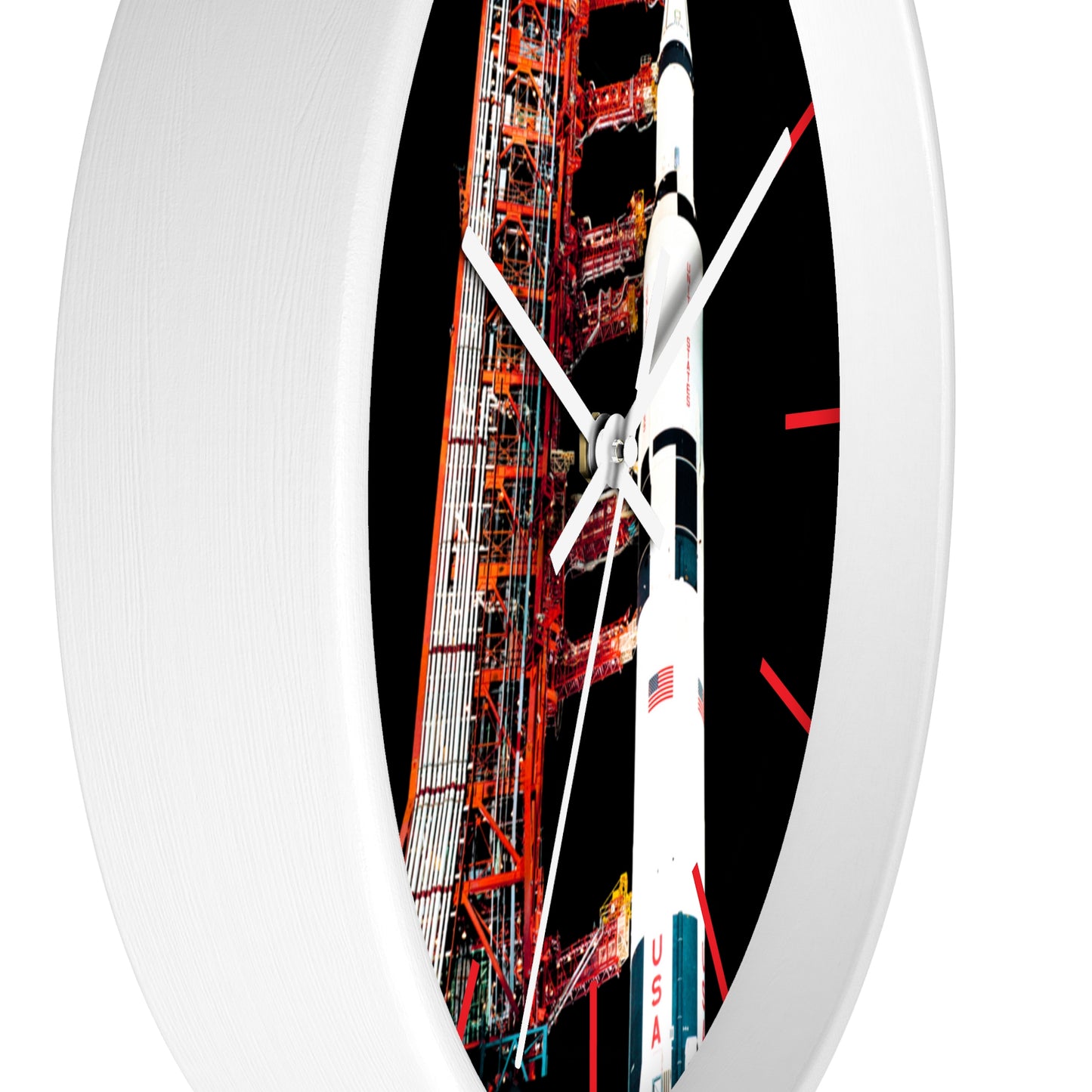 NASA Apollo Rocket Launch Wall Clock, Space Exploration Celebration, Cool Control Room Style