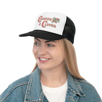 Crimson and Clover Classic Rocker Retro Trucker Cap