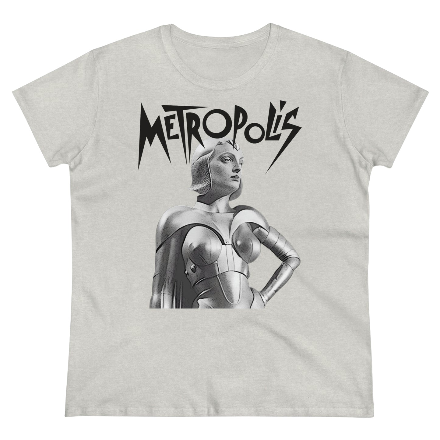 Metropolis science fiction classic movie vintage style ladies cotton tee. 