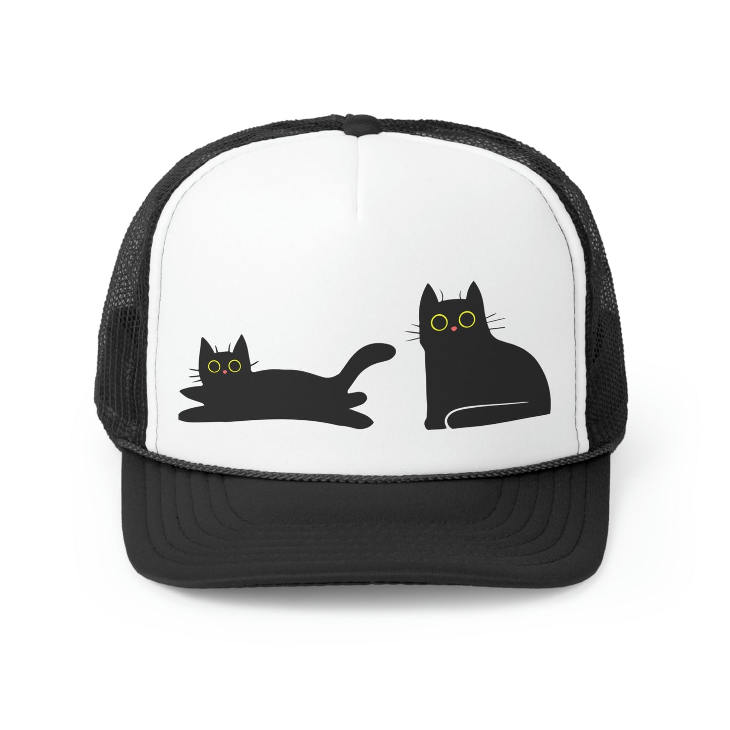 cute cats on hats, wear your cat on a Trucker Cap - cat lovers favorite hat