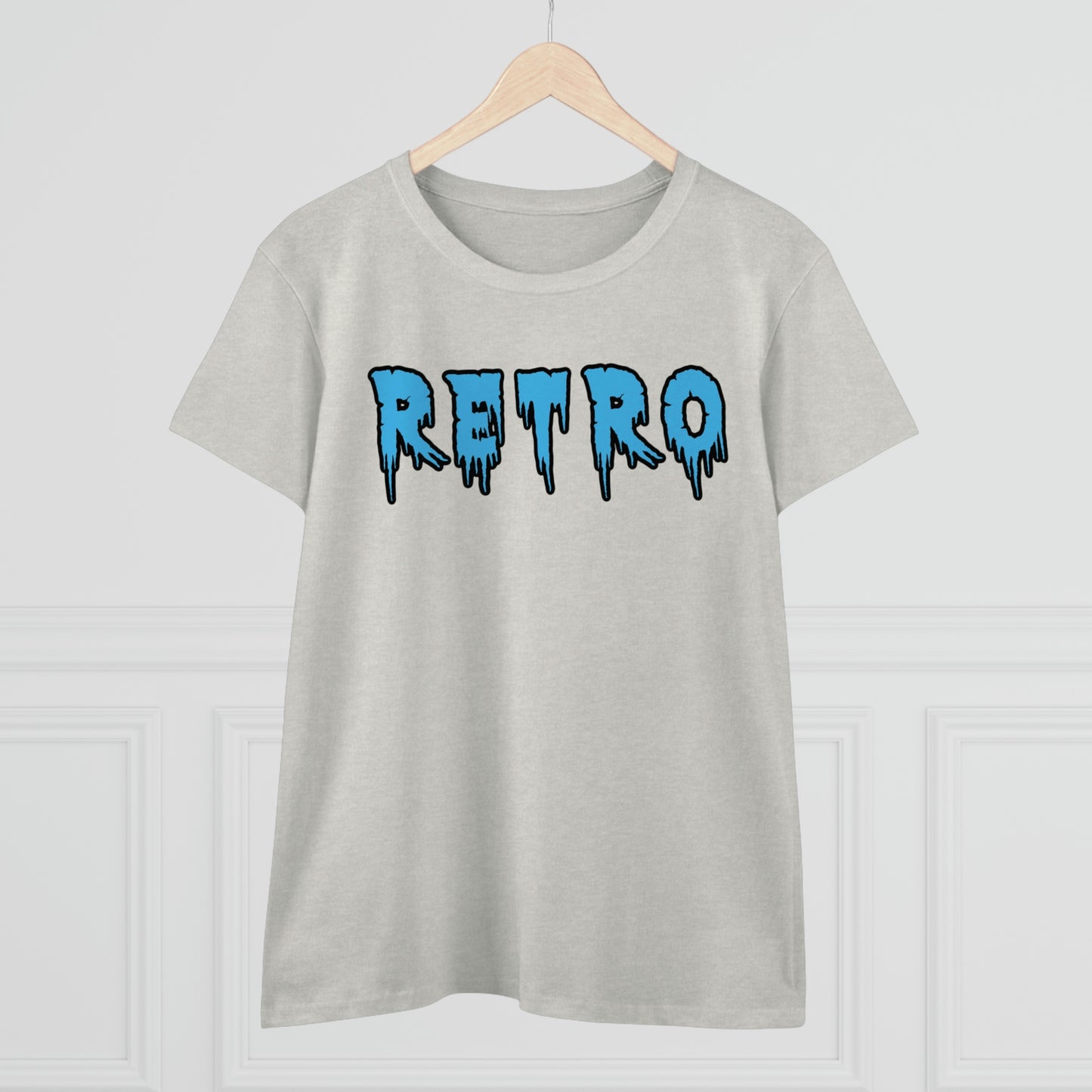 RETRO style tee, Women's Midweight Cotton Tee, retro style clothes t shirts design vintage sci fi fantasy movies and tv shows