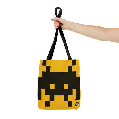 Space Alien Invader 8 bit Retro Video Game character Tote Bag